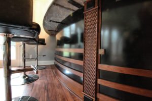art deco black lacquer mahogany bar