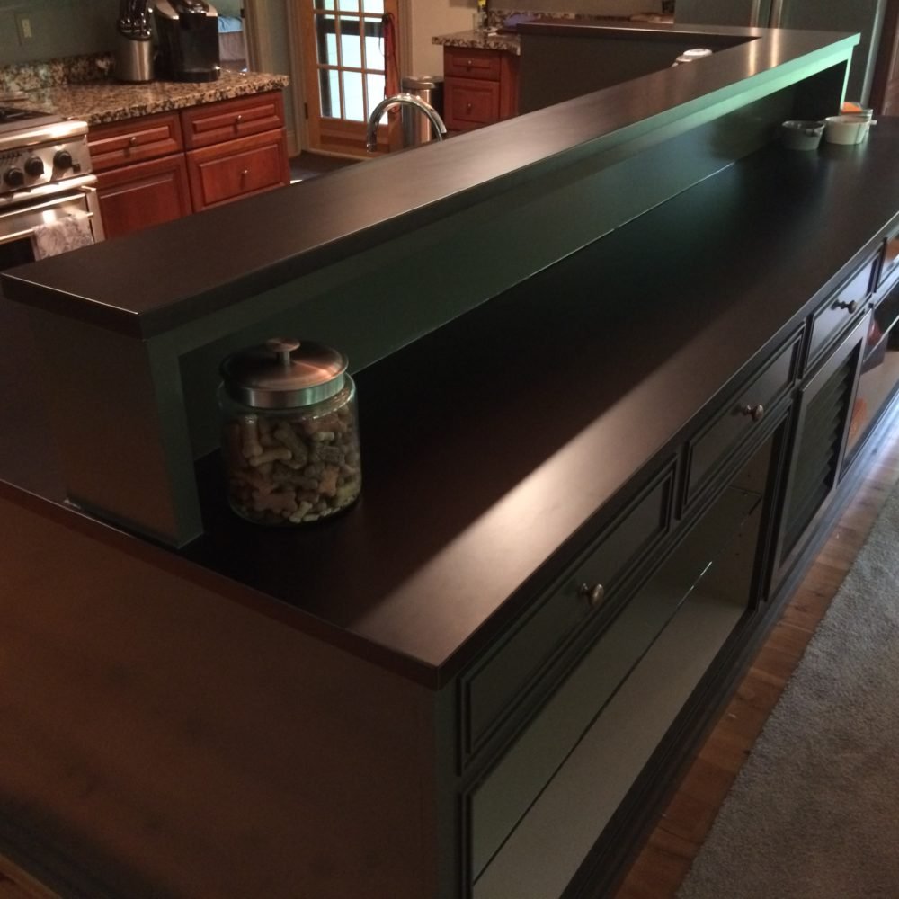 lacquer finish custom kitchen island