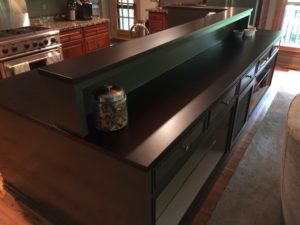 lacquer finish custom kitchen island