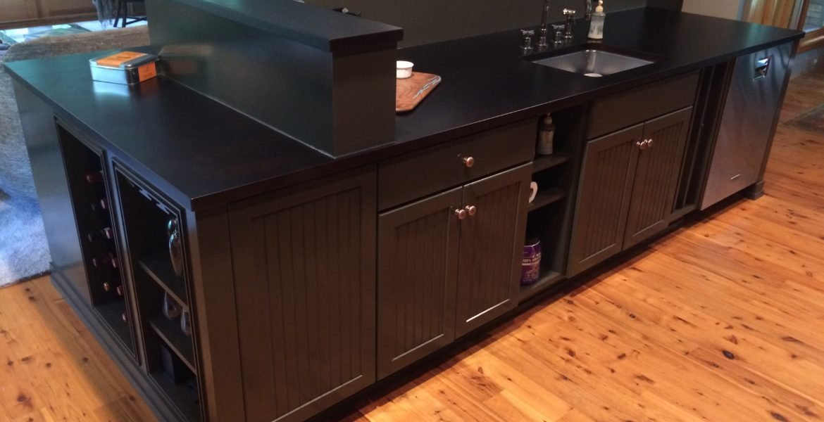 lacquer finish custom kitchen island