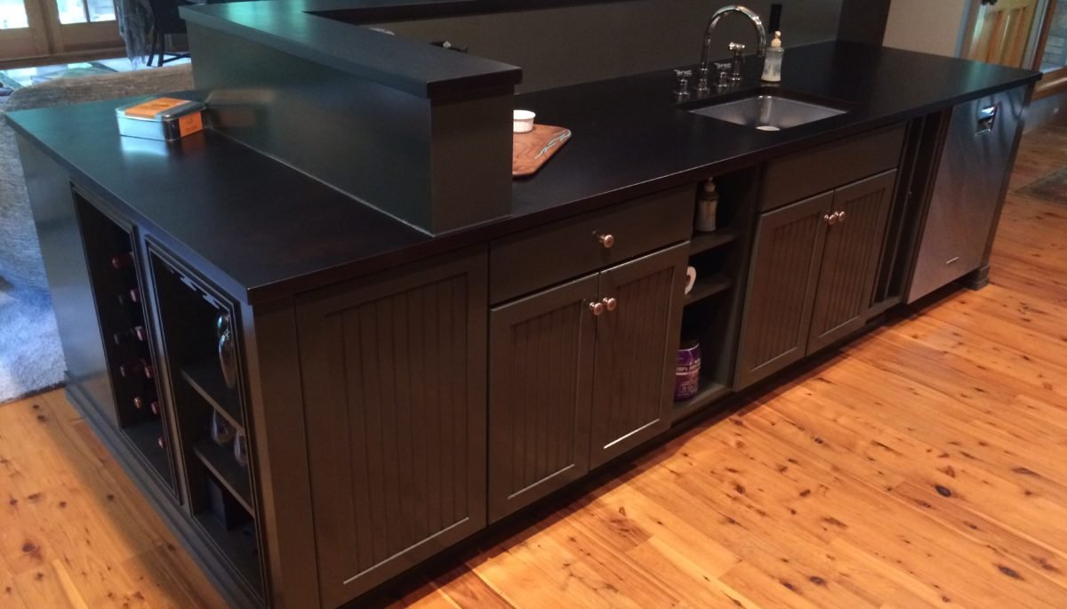 lacquer finish custom kitchen island