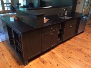 lacquer finish custom kitchen island