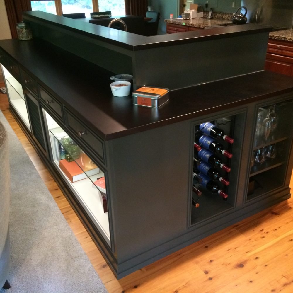 lacquer finish custom kitchen island