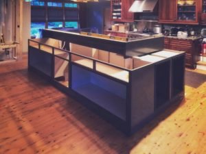 lacquer finish custom kitchen island