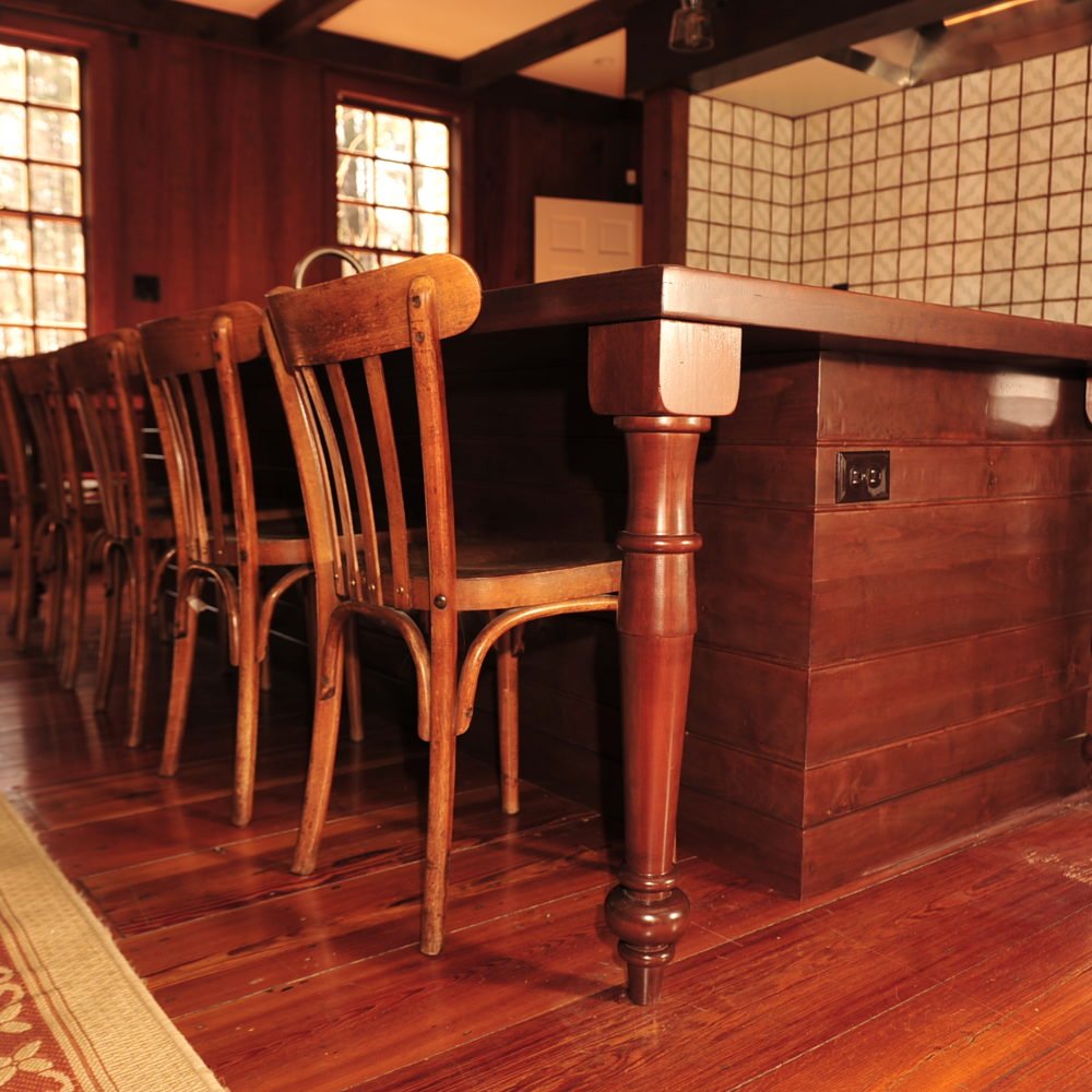 hand scraped alder kitchen island