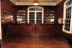 ornate old-world mahogany bar