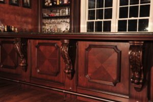 ornate old-world mahogany bar