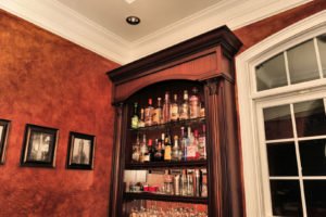 ornate old-world mahogany bar