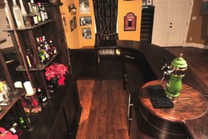 elegant oak irish bar