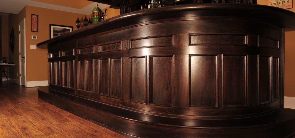 elegant oak irish bar