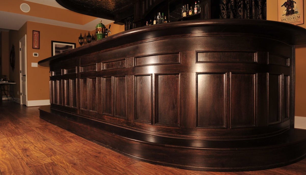 elegant oak irish bar