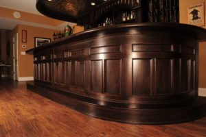 elegant oak irish bar