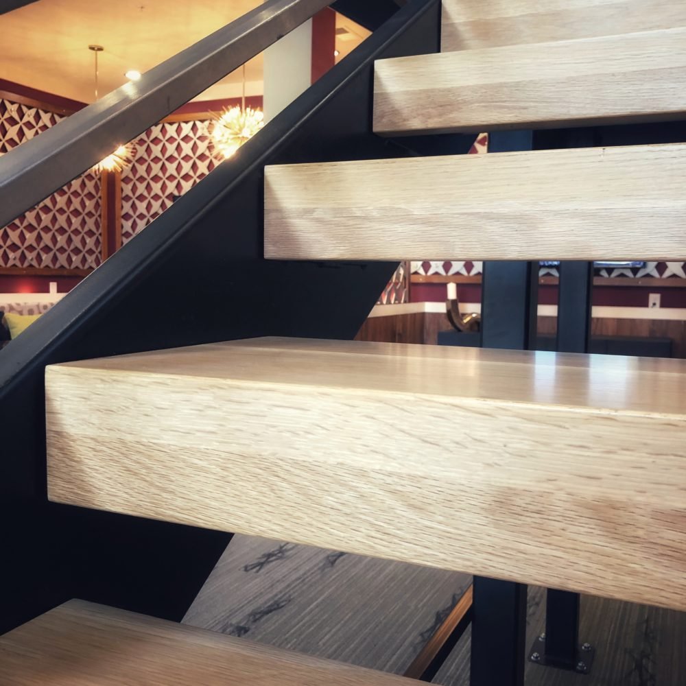 commercial white oak stair treads