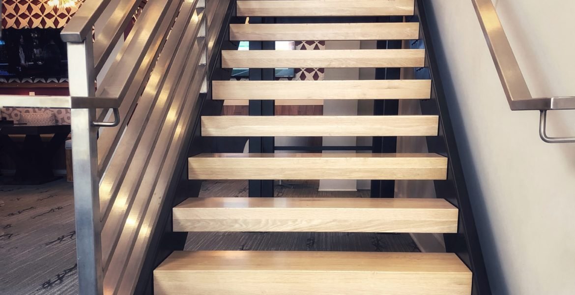 commercial white oak stair treads