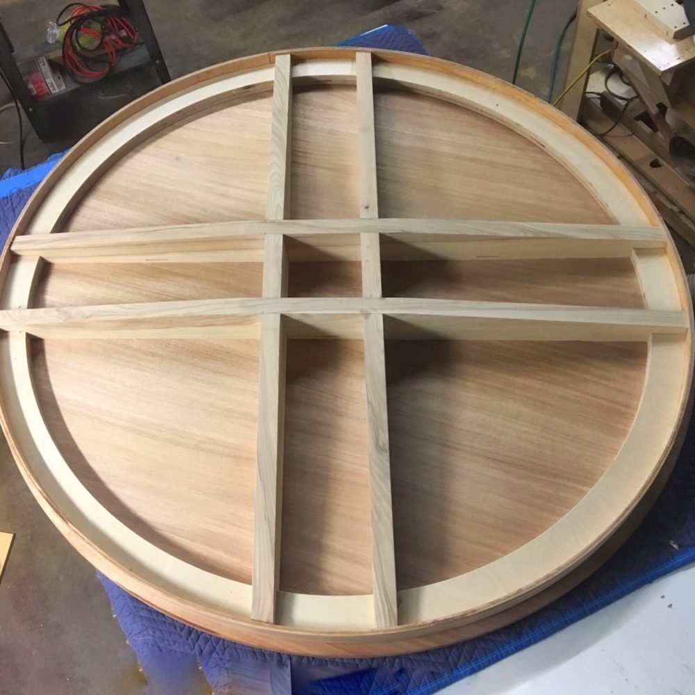 commissioned inlaid mahogany table