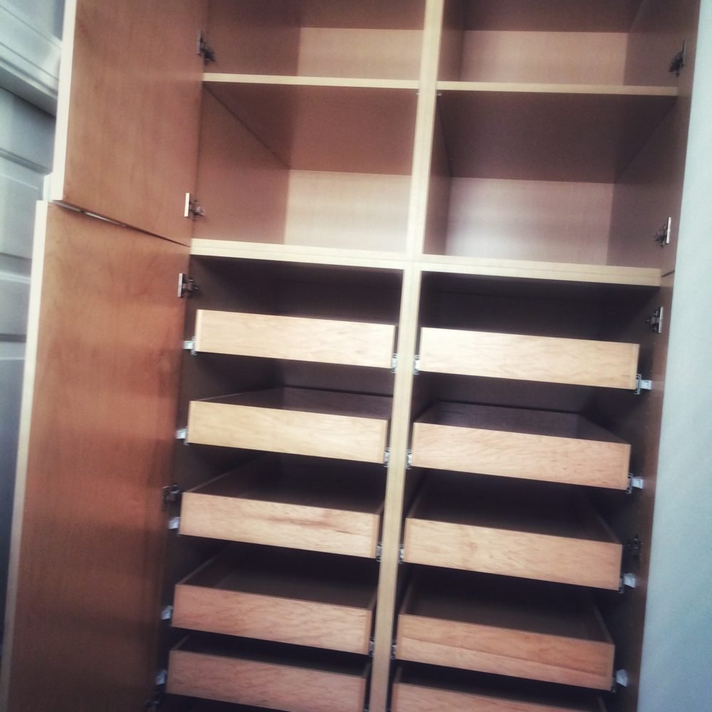 flat paneled storage pantry cabinet