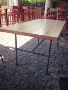 maple outdoor restaurant dining table